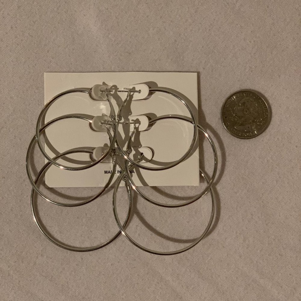 3 Pair Hoop Earrings